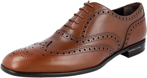 prada 2ec121|Prada Men's 2EC121 Z4C F0003 Full Brogue Leather Business .